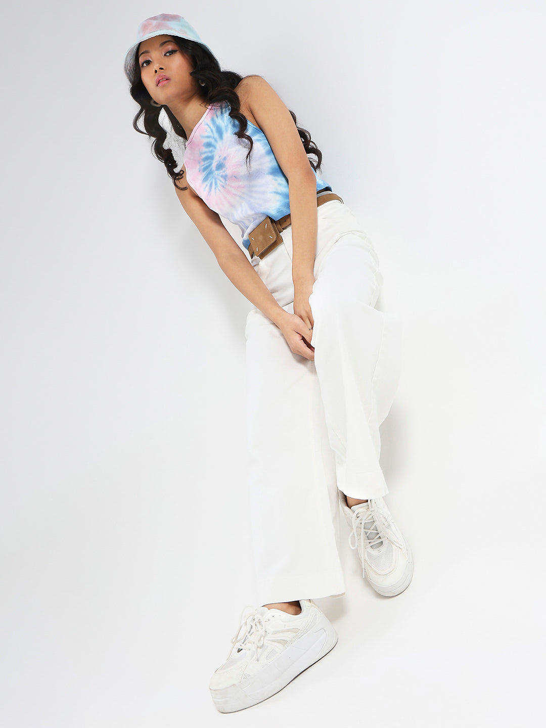 White High Waist Wide Leg Jeans