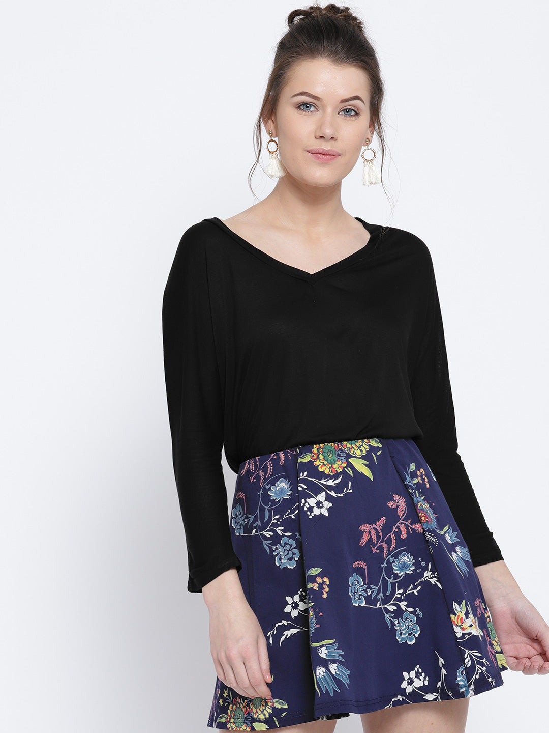 V neck Slub Dolman tee