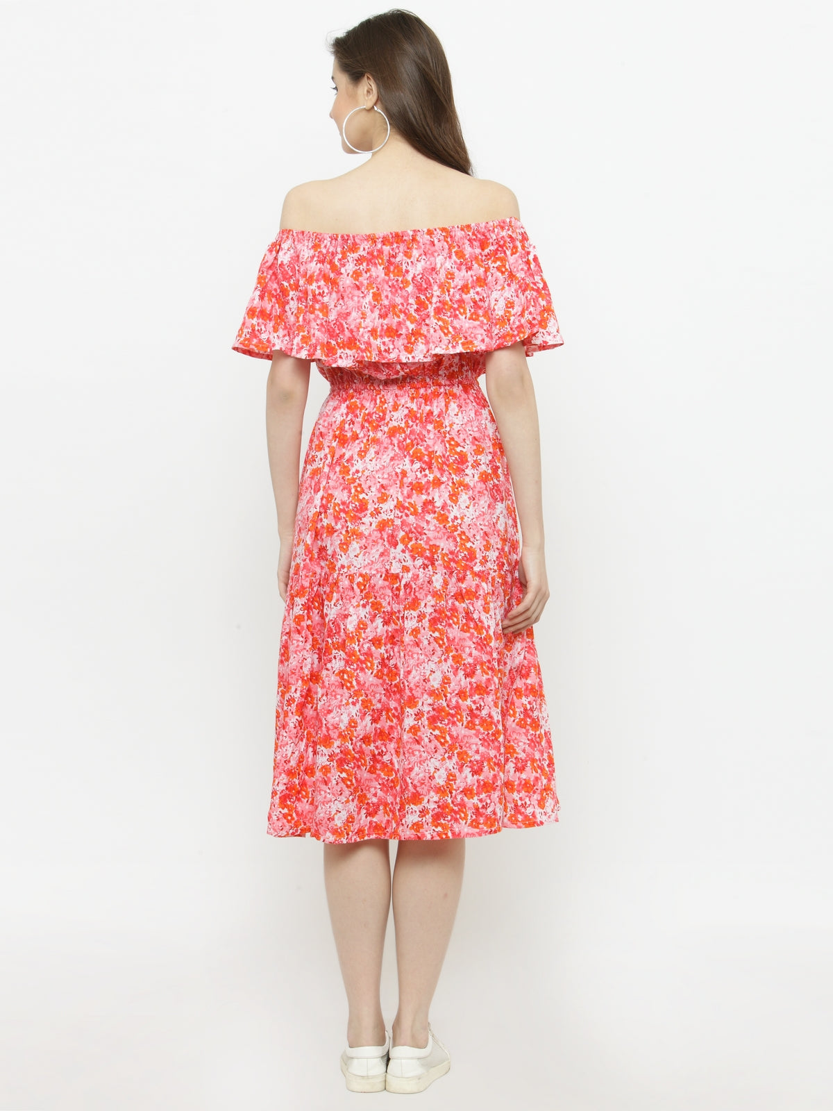 Knee long Off shoulder dress