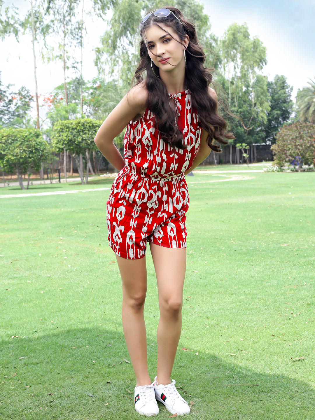 Premium Viscose printed playsuit