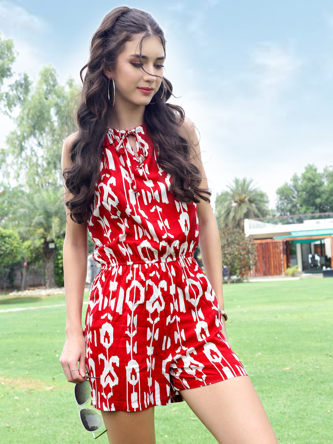 Premium Viscose printed playsuit