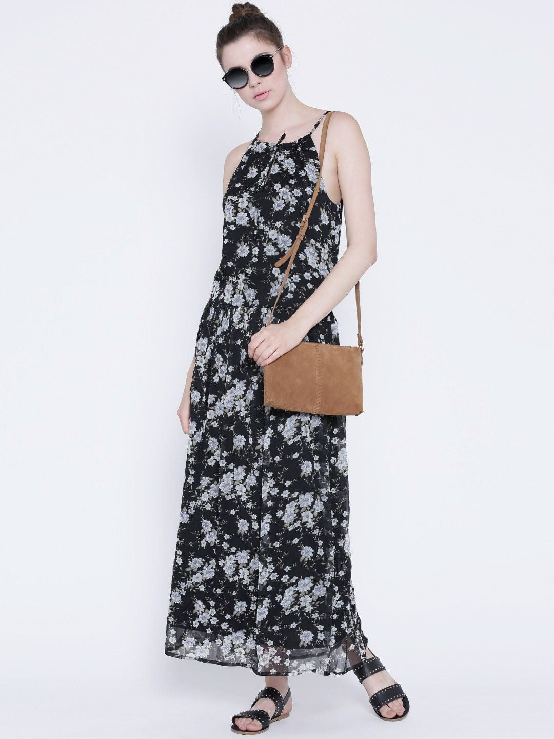Black Printed Maxi Dress