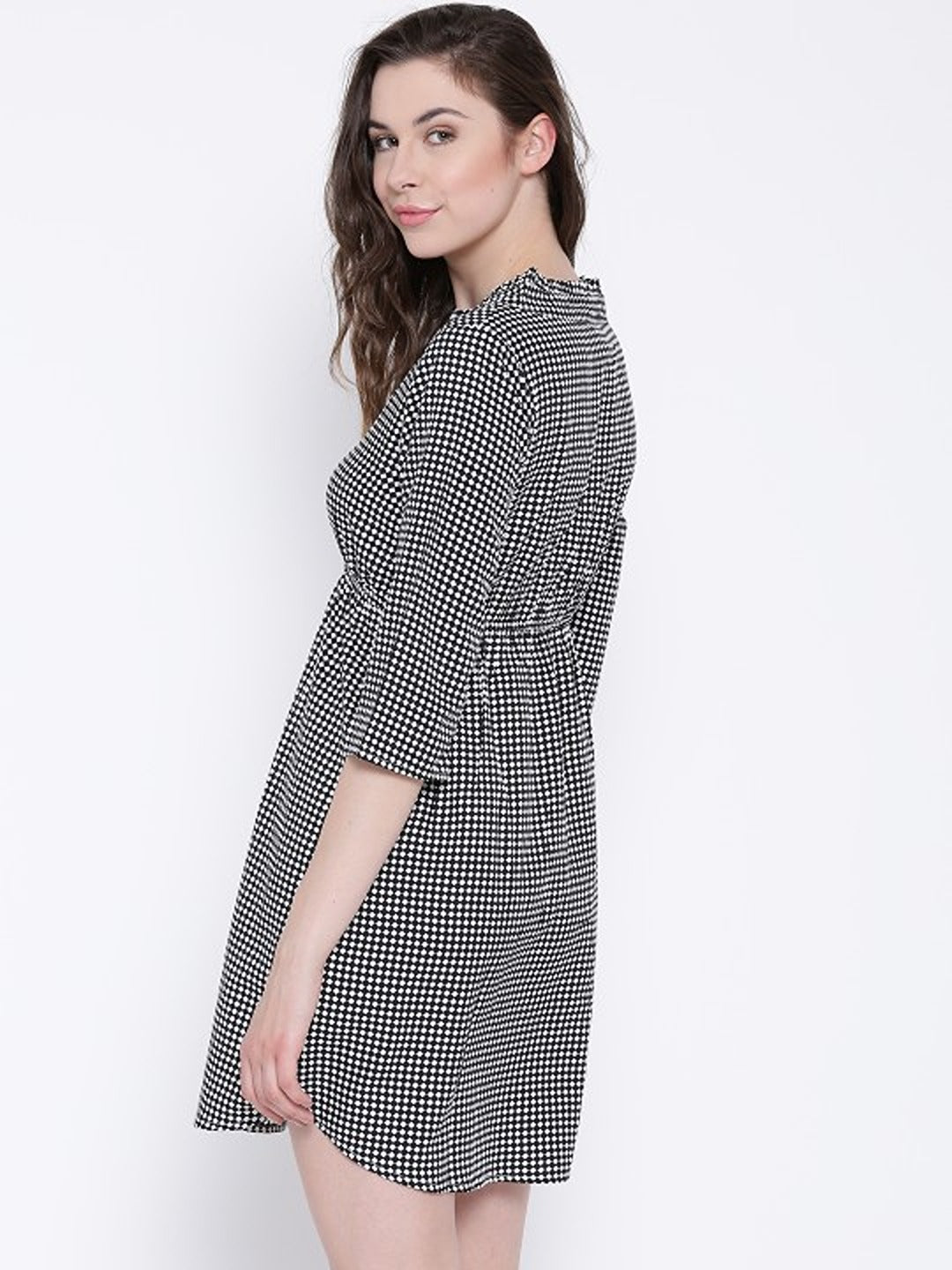 Checked Fit & Flare Dress