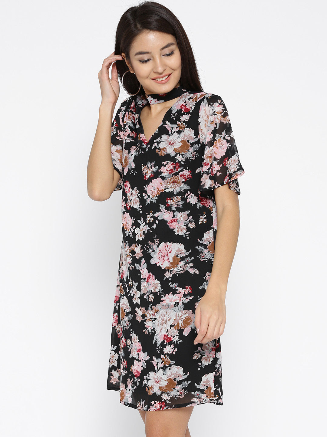 Choker neck dress