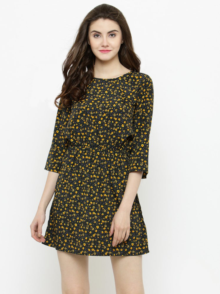 floral print Gathered dress