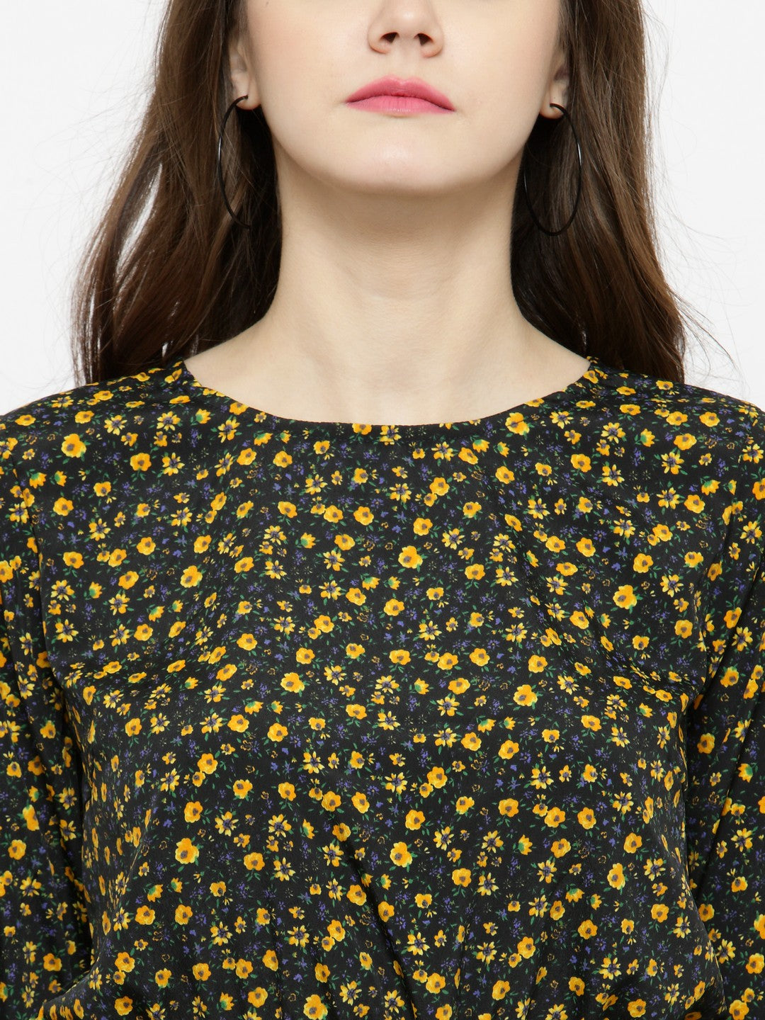 floral print Gathered dress