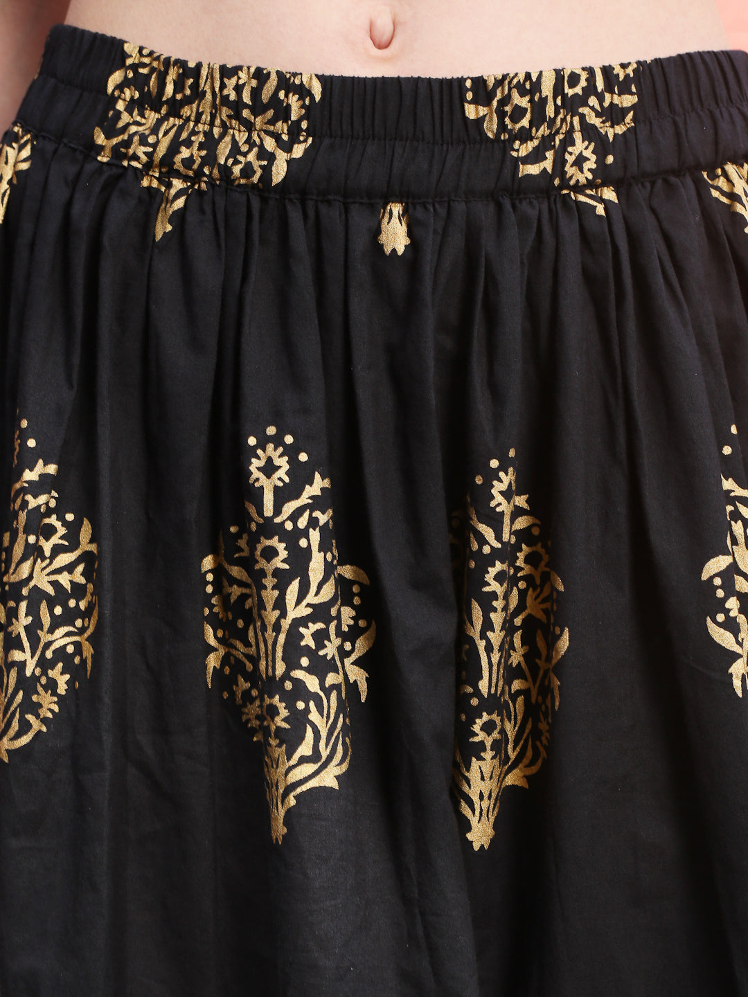 Black Print maxi Skirt