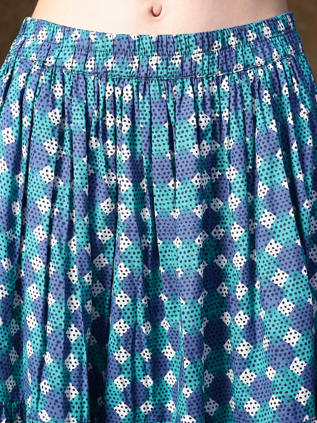 Blue Print maxi Skirt