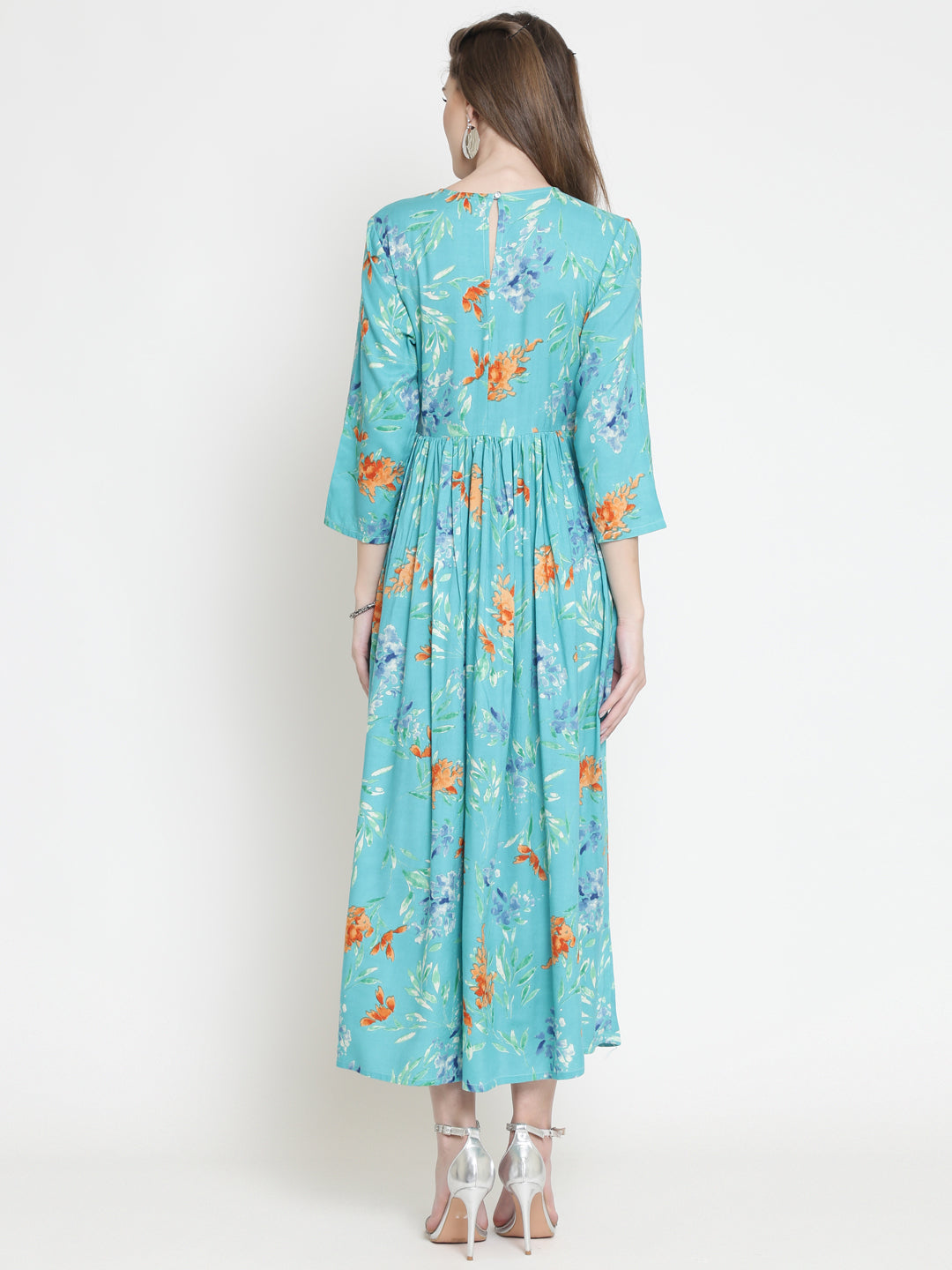 Floral print fit & flare dress