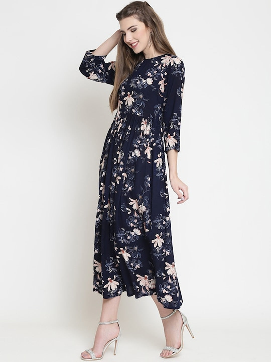 Floral print fit & flare dress