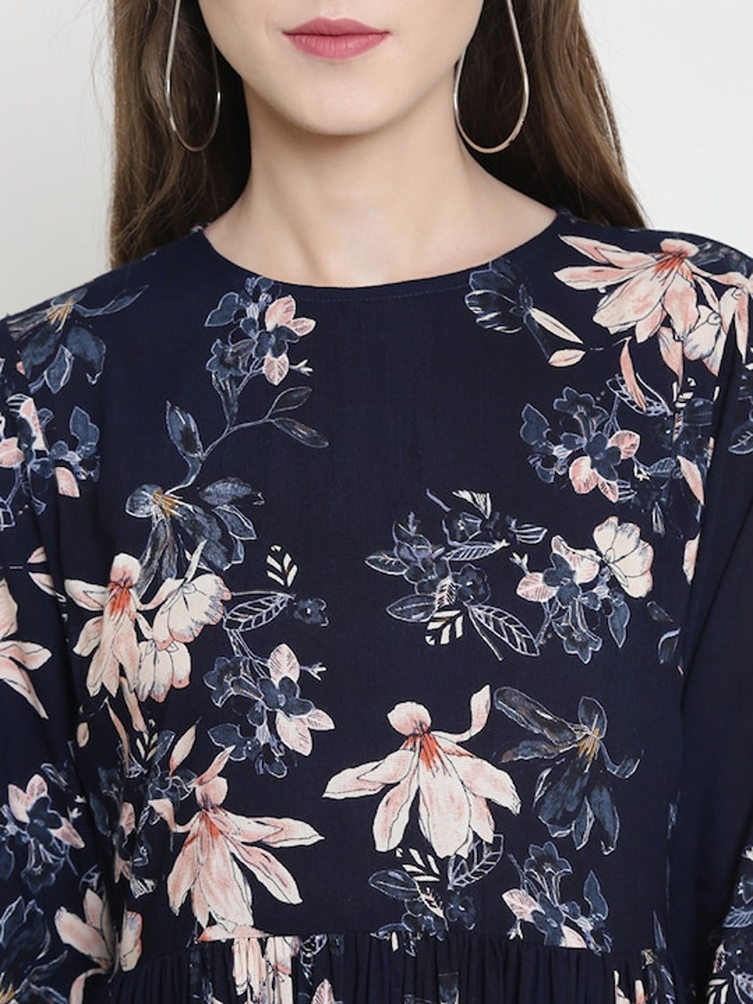 Floral print fit & flare dress