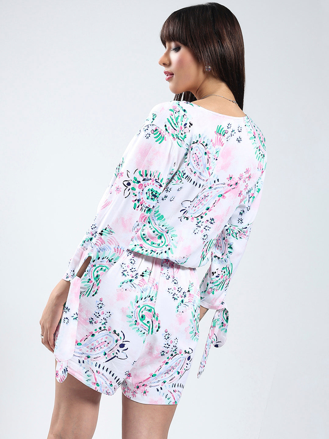 Rayon Lycra Printed Women Jumpsuit
