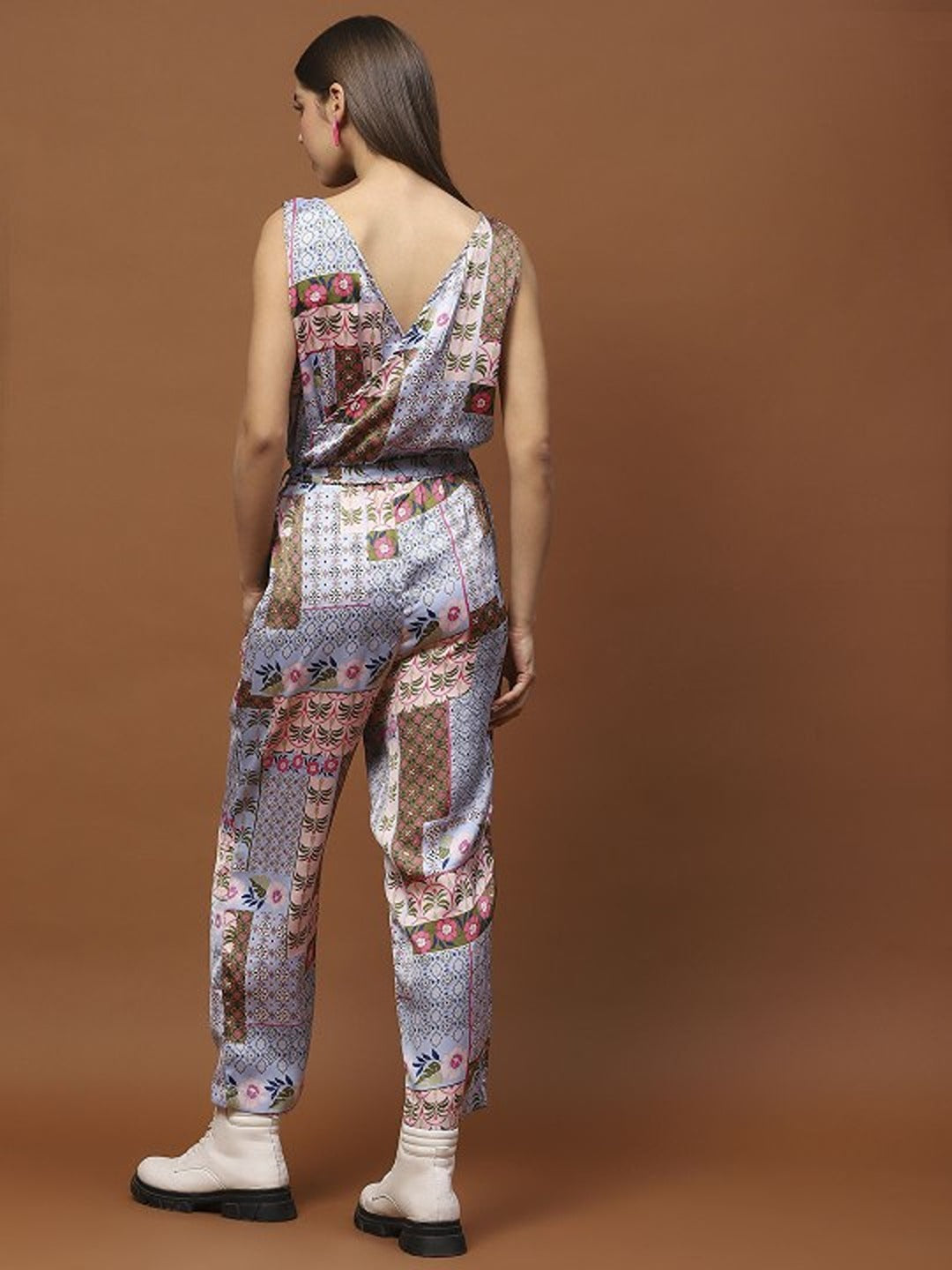 Satin Tie up Jumpsuit