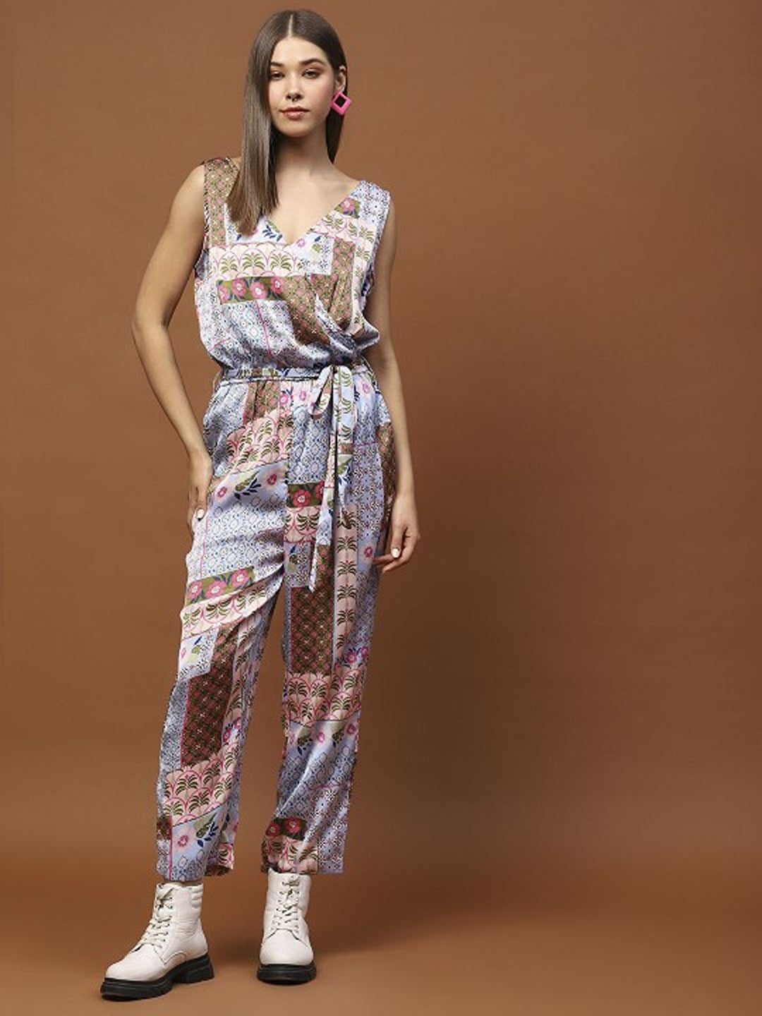 Satin Tie up Jumpsuit