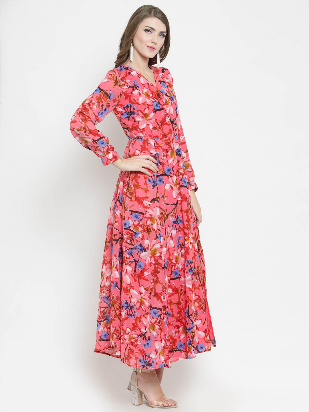 Wrap front Maxi dress