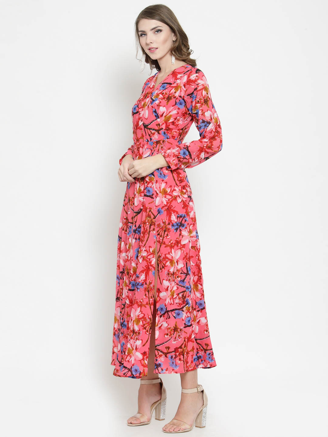 Wrap front Maxi dress