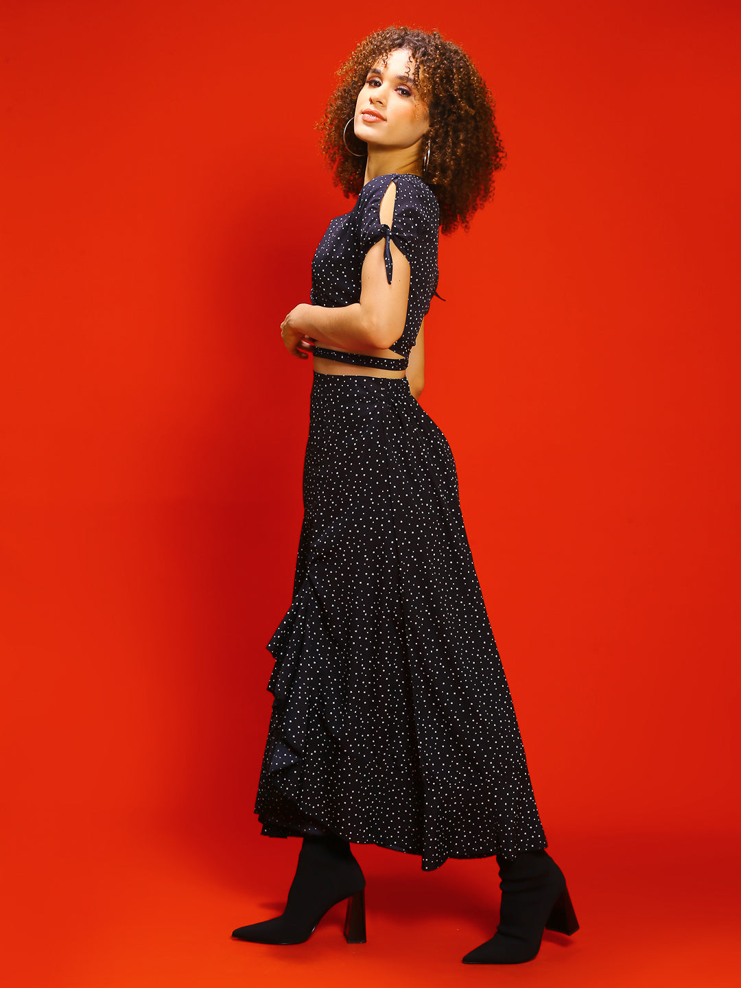 Black Polka Print Co-Set