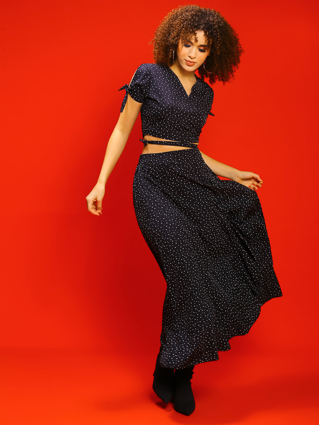 Black Polka Print Co-Set