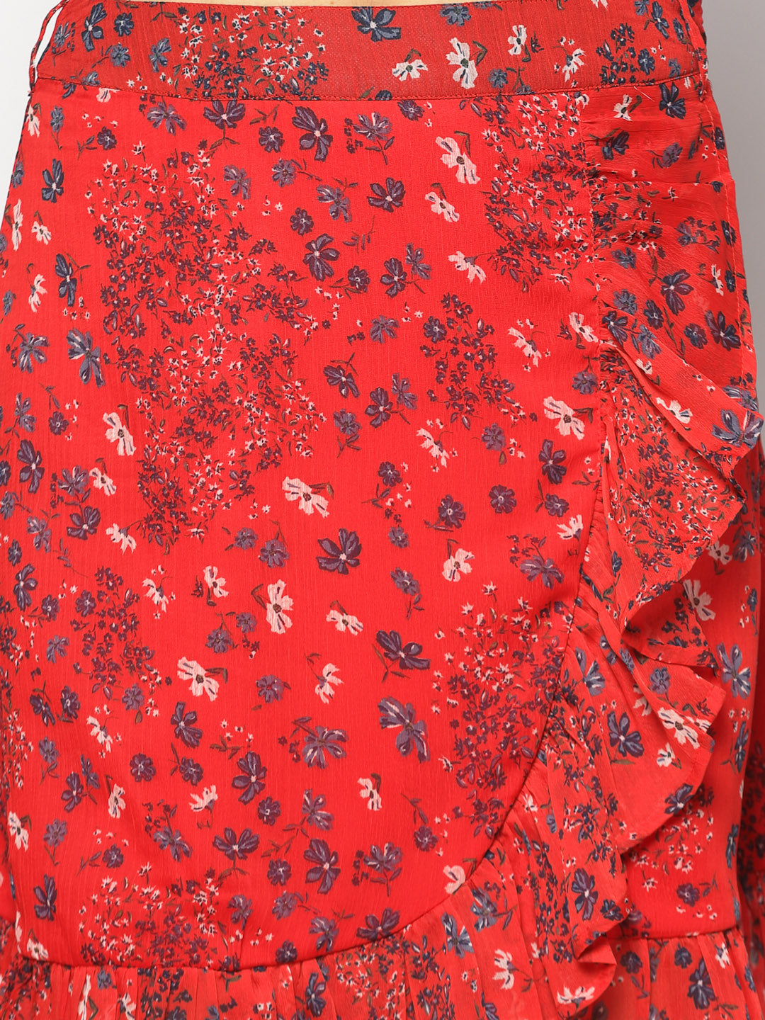 Printed Ruffle Skirt