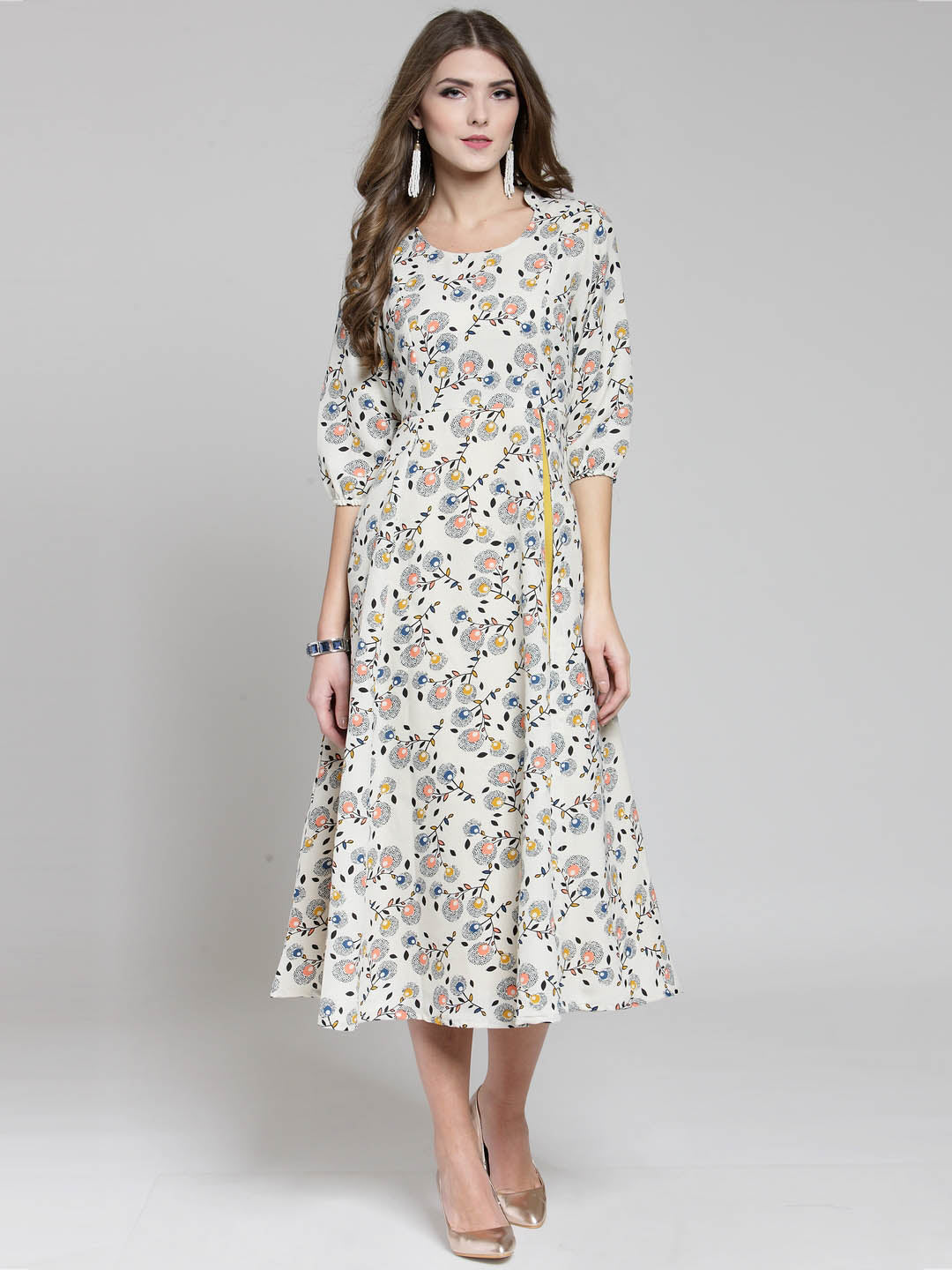Front Slit fit & flare dress