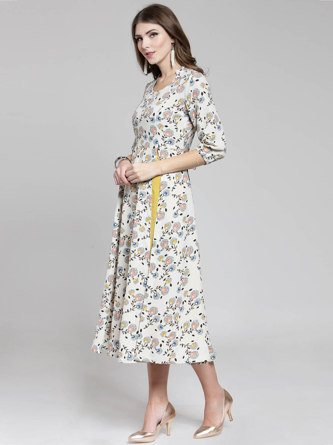 Front Slit fit & flare dress
