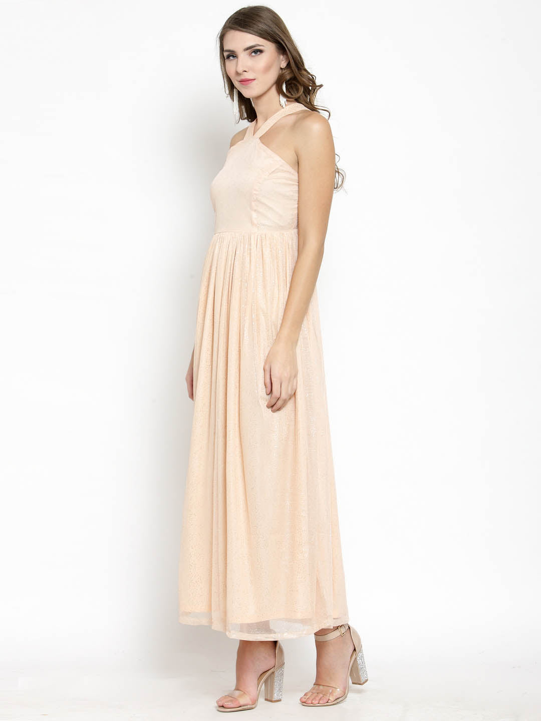 Long Pleated Maxi Dress