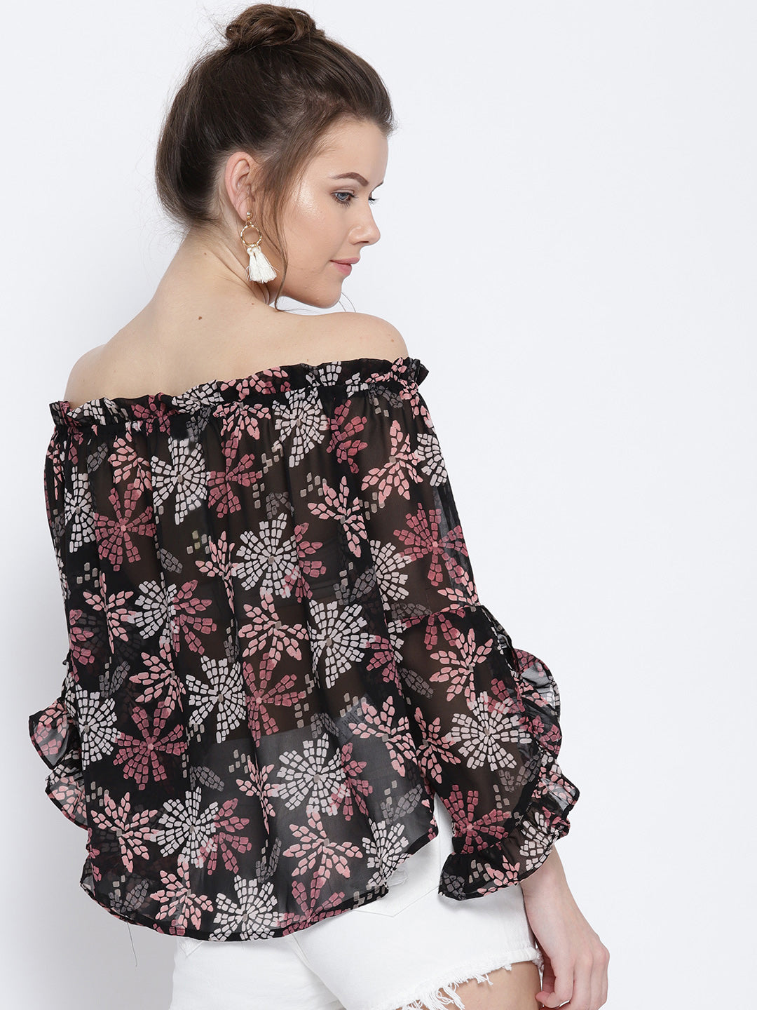 Offshoulder Ruffle sleeve top