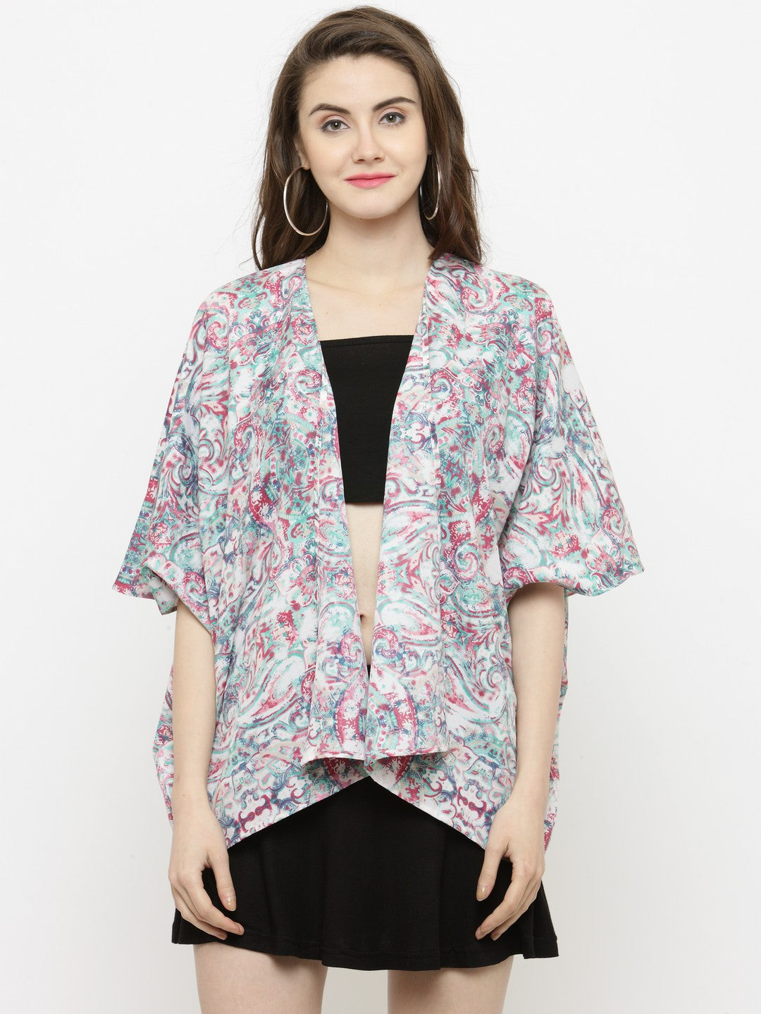 oversize front open Shrug