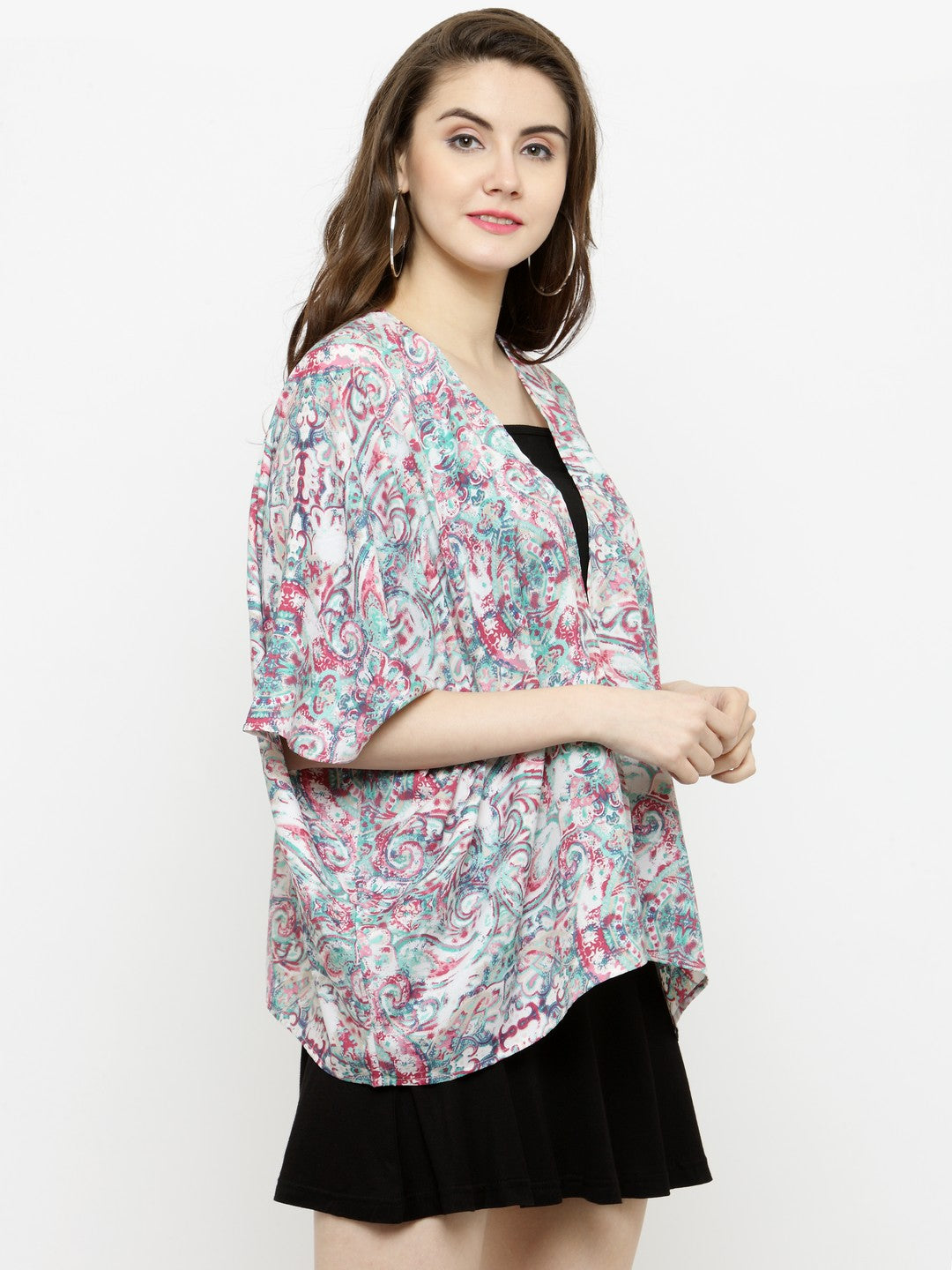 oversize front open Shrug