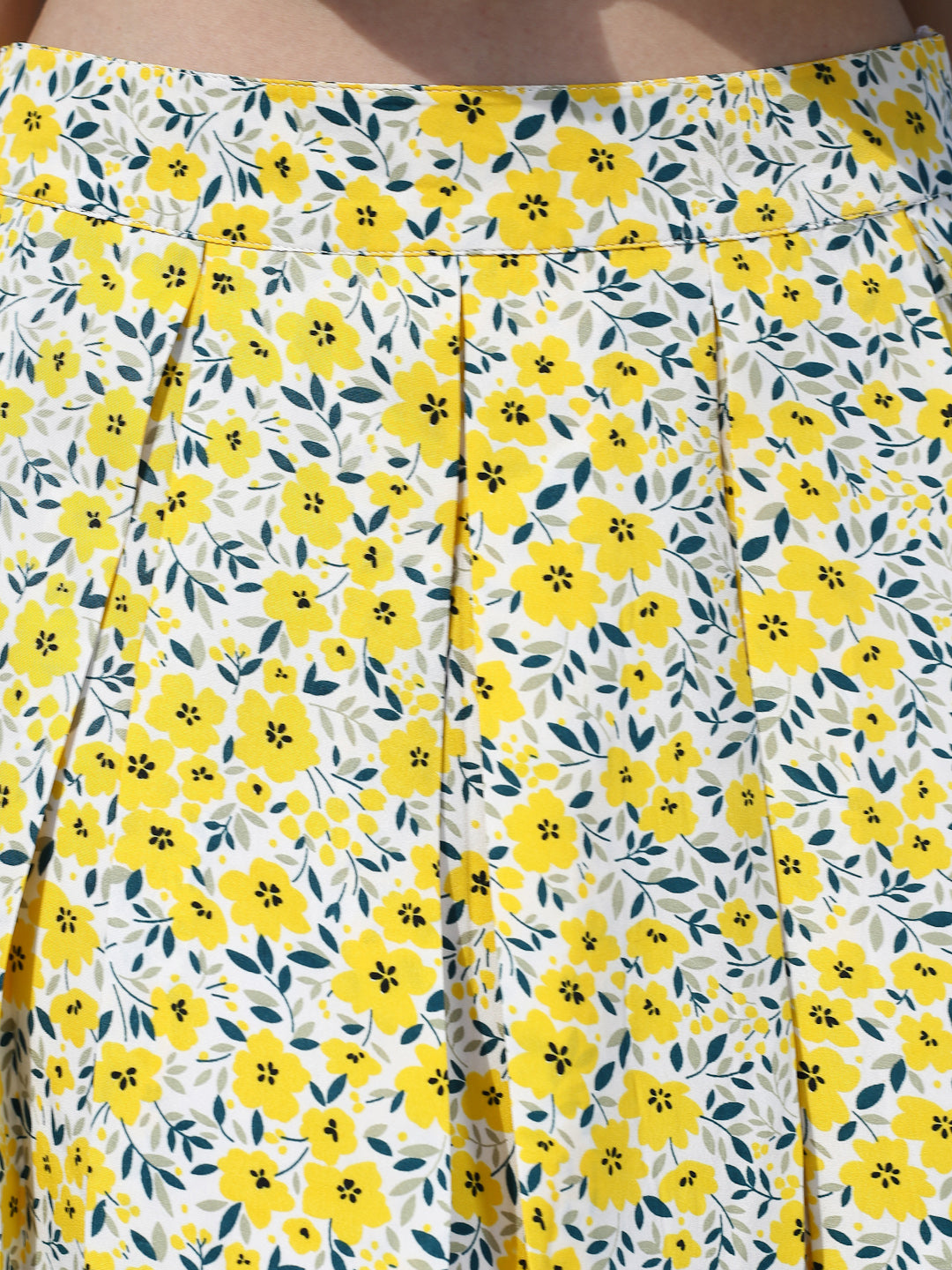 Yellow Print Top Skirt