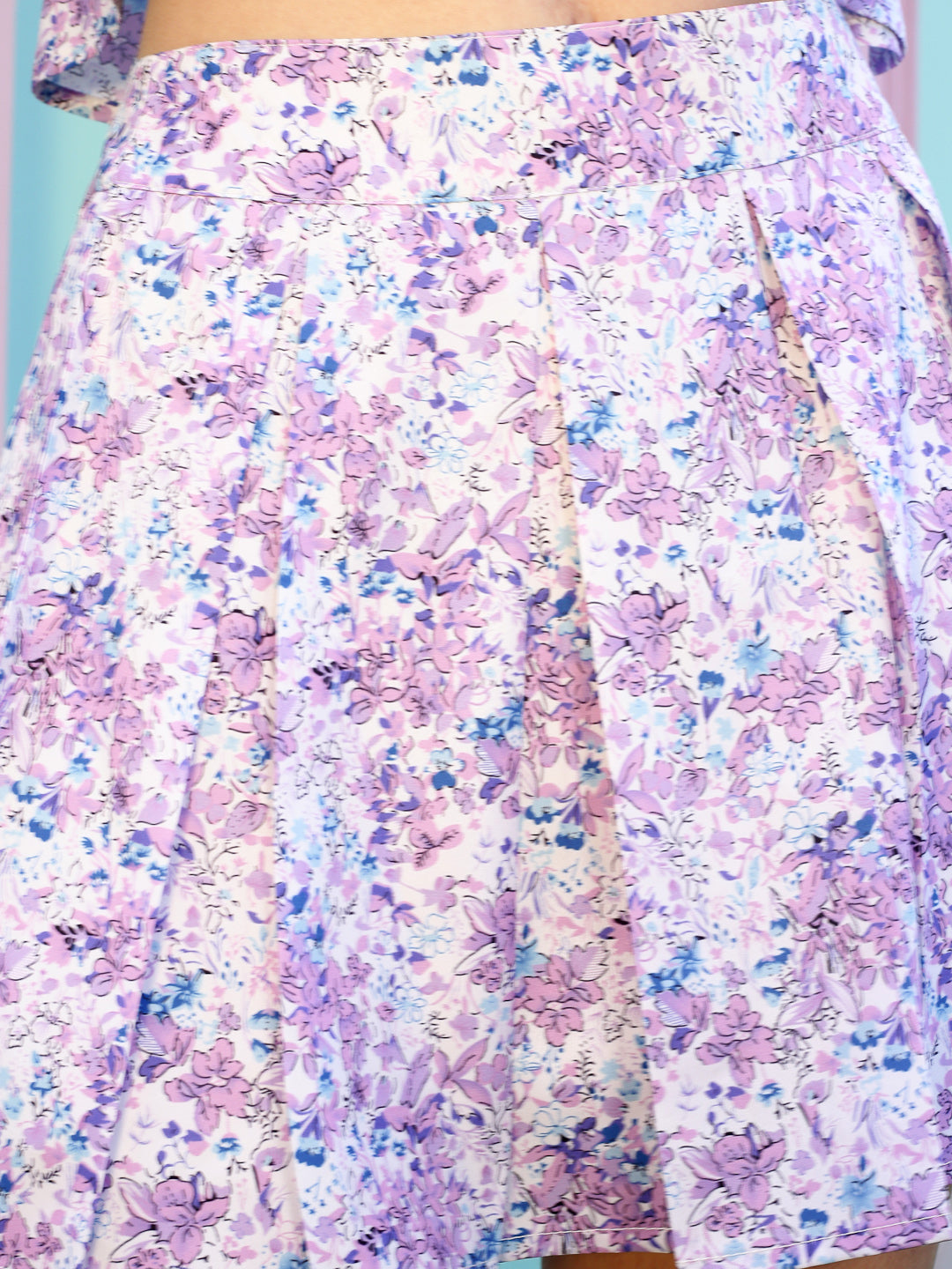 Mauve Print TopSkirt Cord