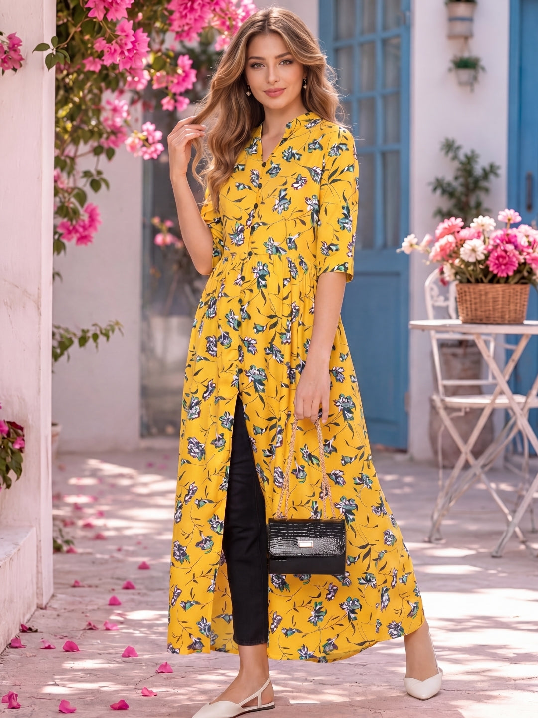 Viscose Floral Print MaxiDress