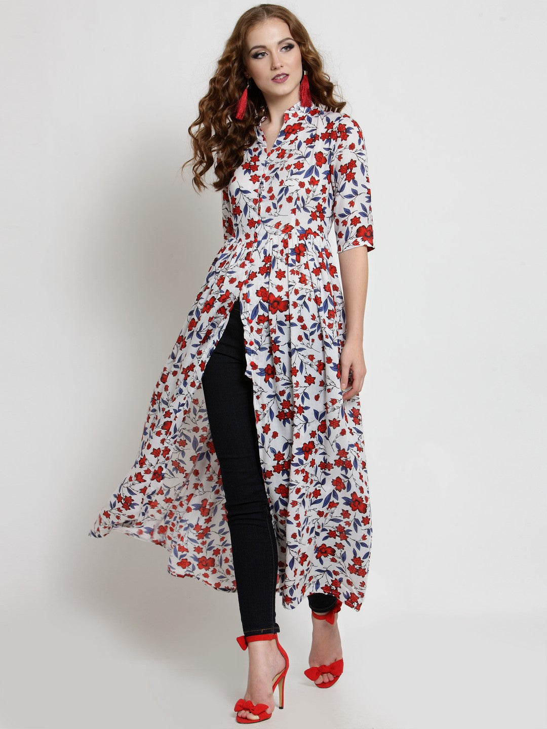 Long Floral printed maxi top