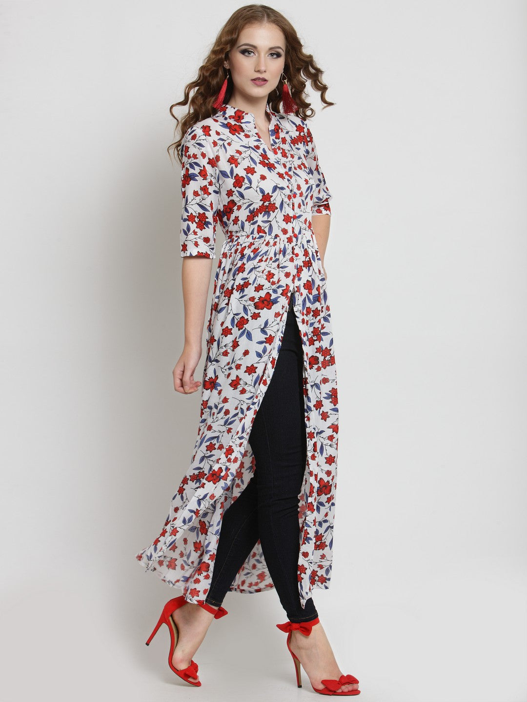 Long Floral printed maxi top
