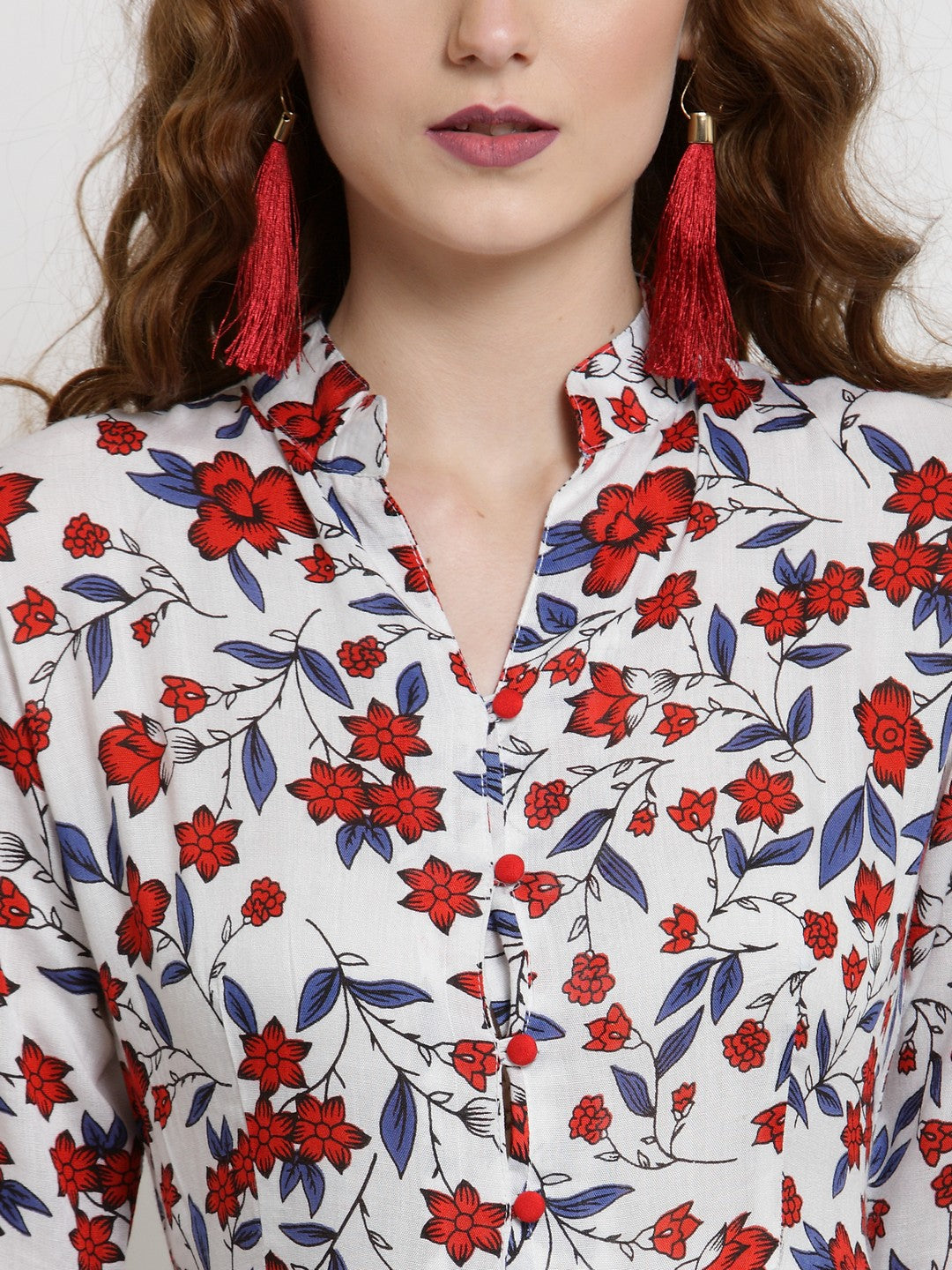 Long Floral printed maxi top