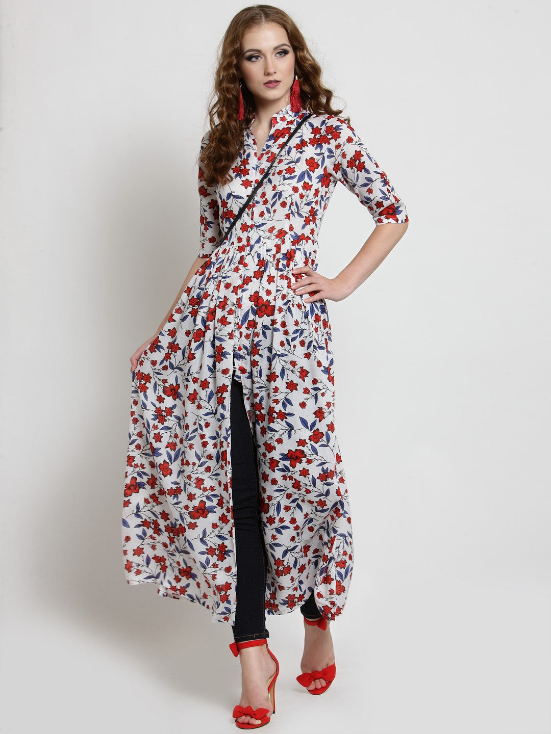 Long Floral printed maxi top