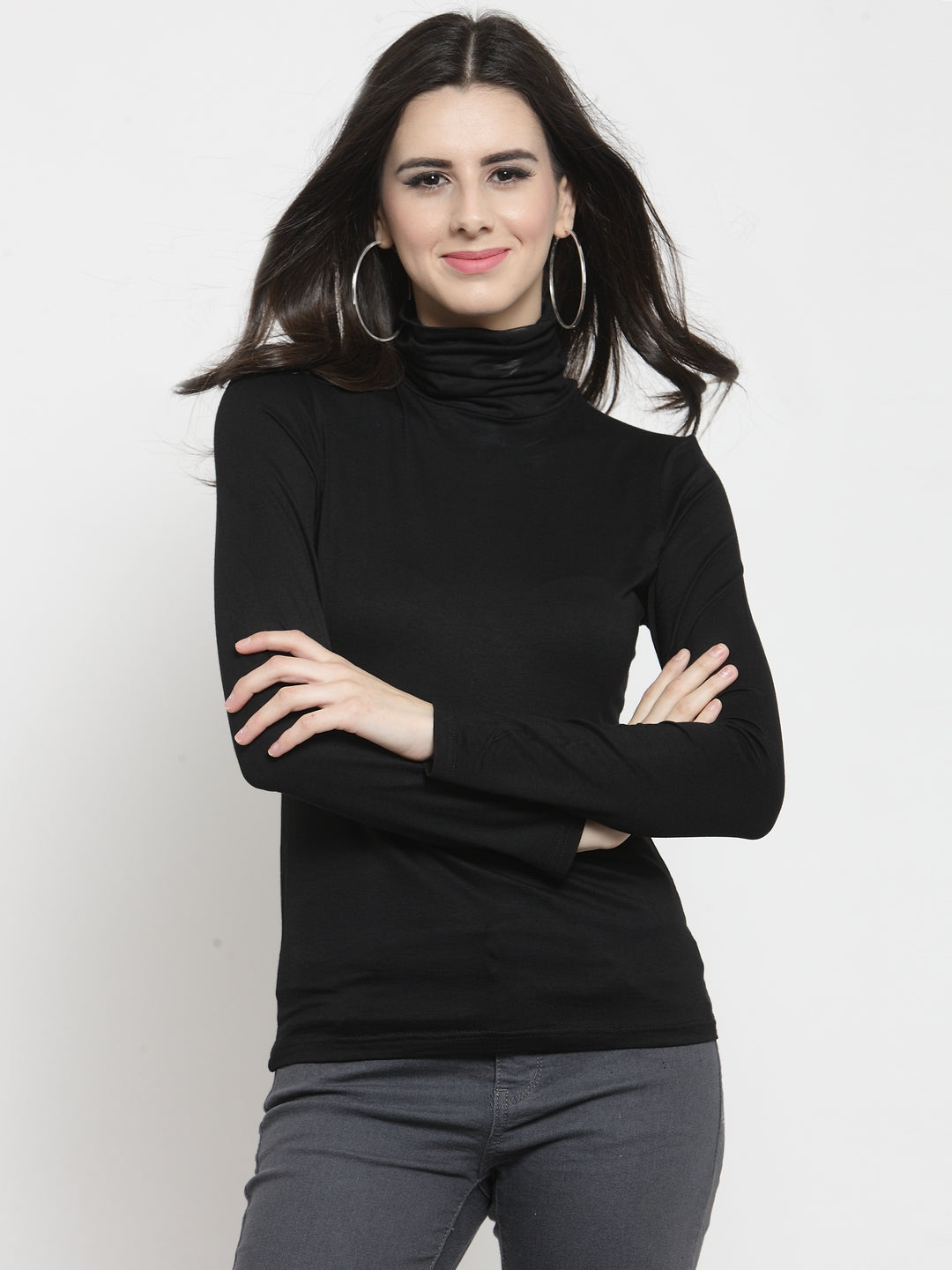 High Neck Strechable Top