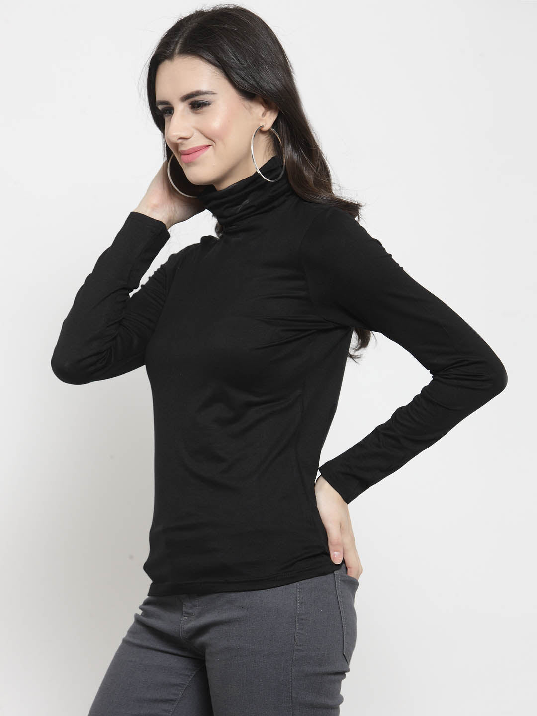 High Neck Strechable Top
