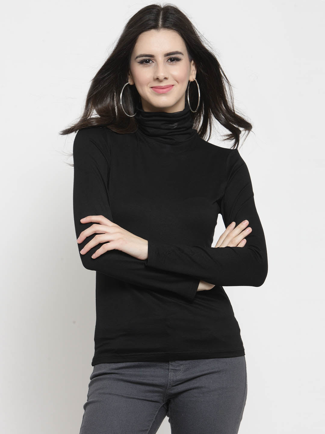 High Neck Strechable Top