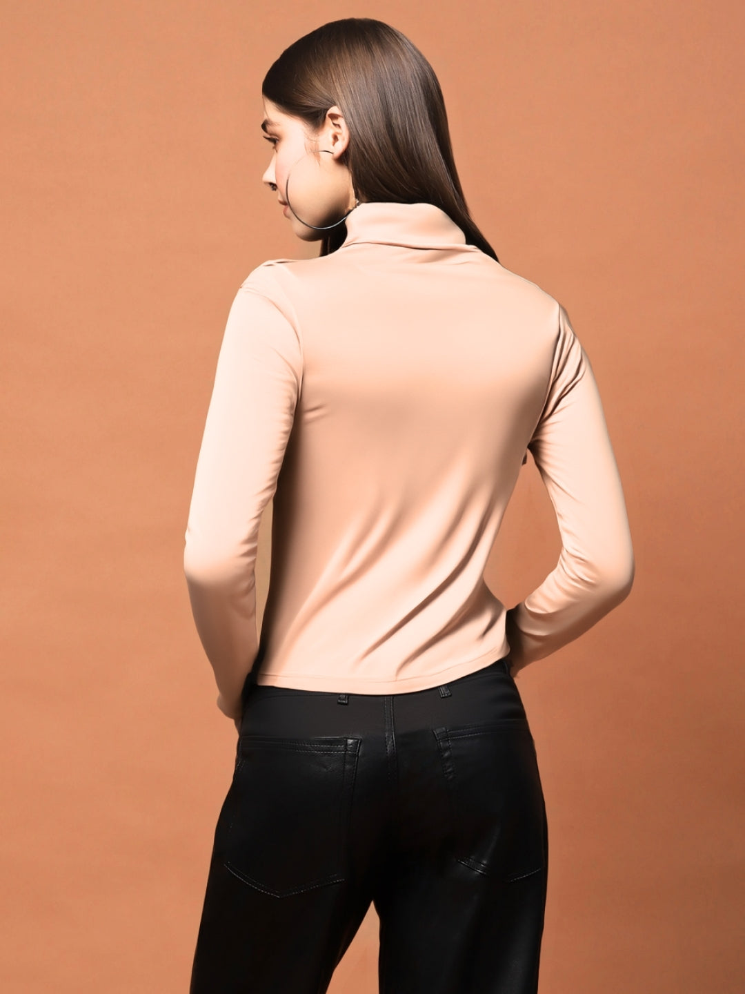 Classic Grey High-Neck | Minimal Everyday Essential Fitted Top