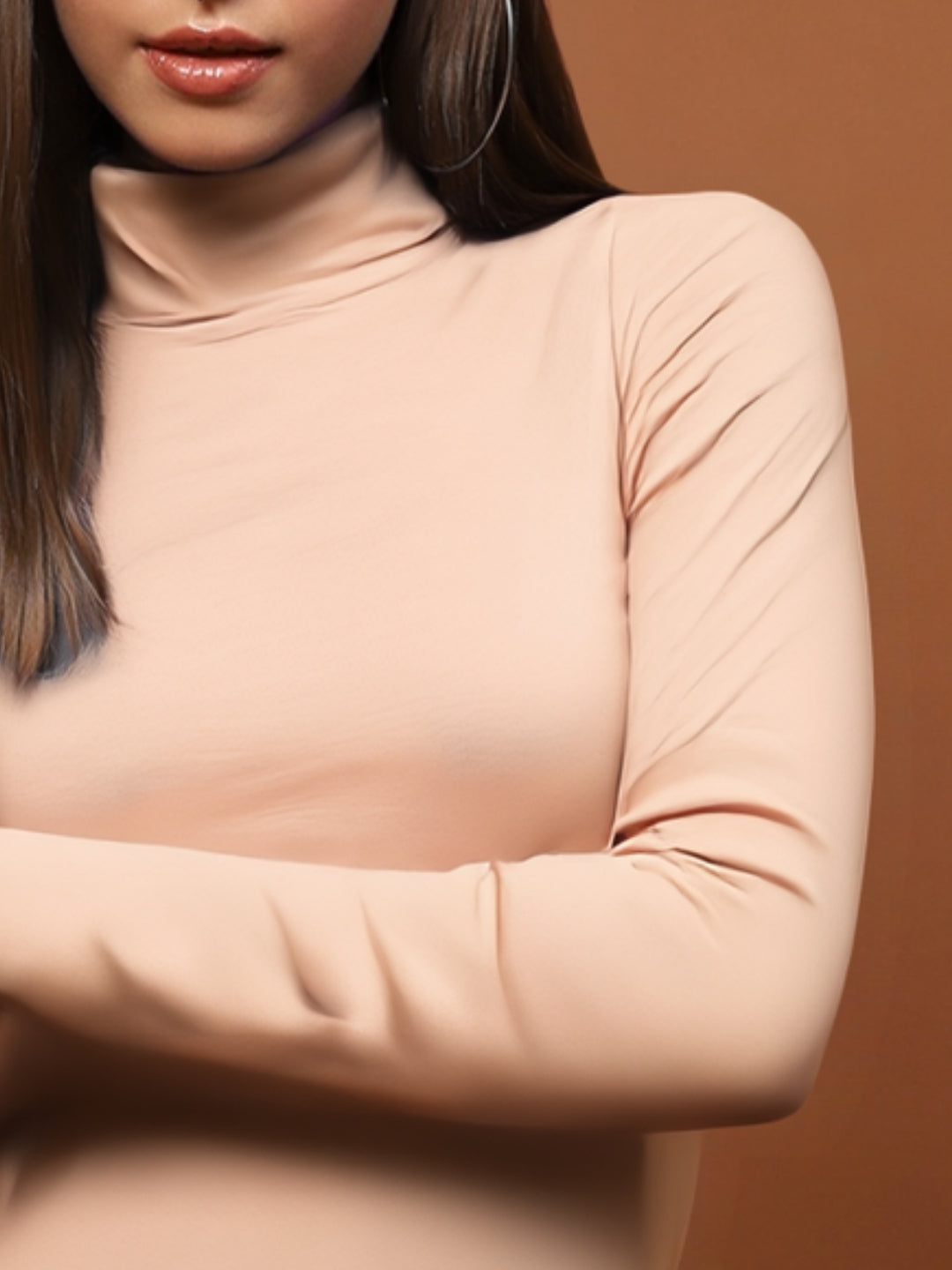 Classic Grey High-Neck | Minimal Everyday Essential Fitted Top