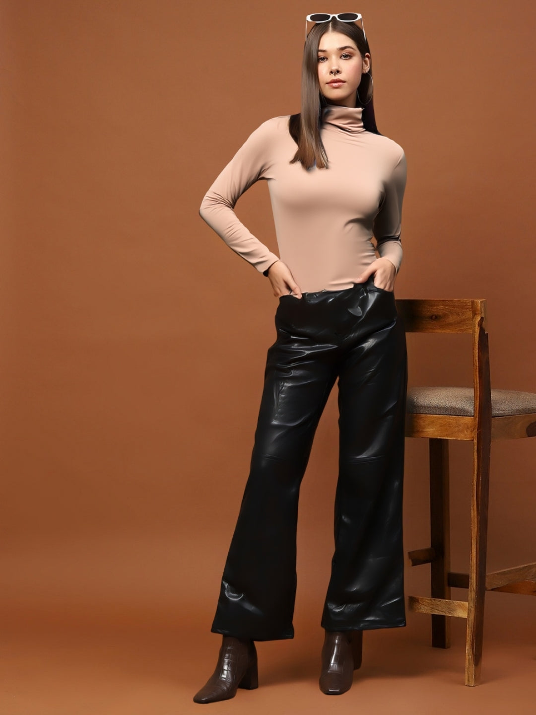 Classic Grey High-Neck | Minimal Everyday Essential Fitted Top