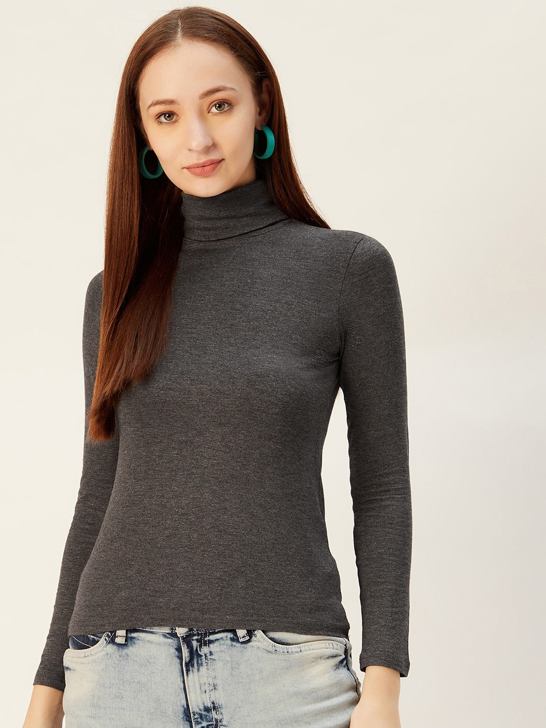 High Neck Strechable Top