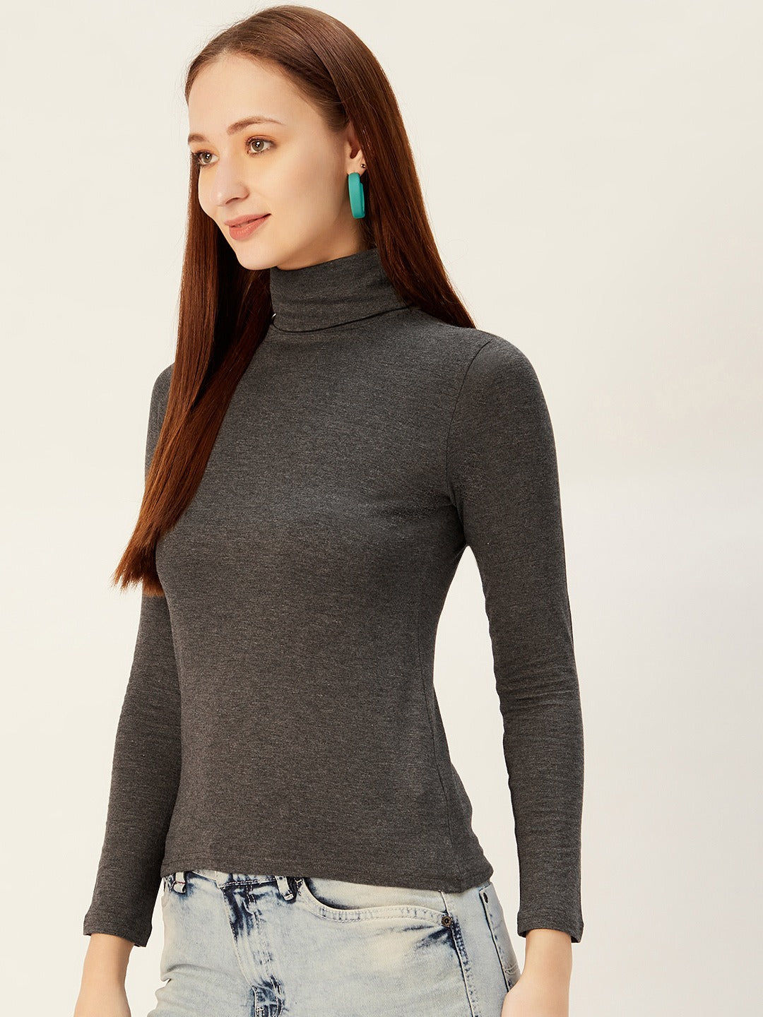 High Neck Strechable Top