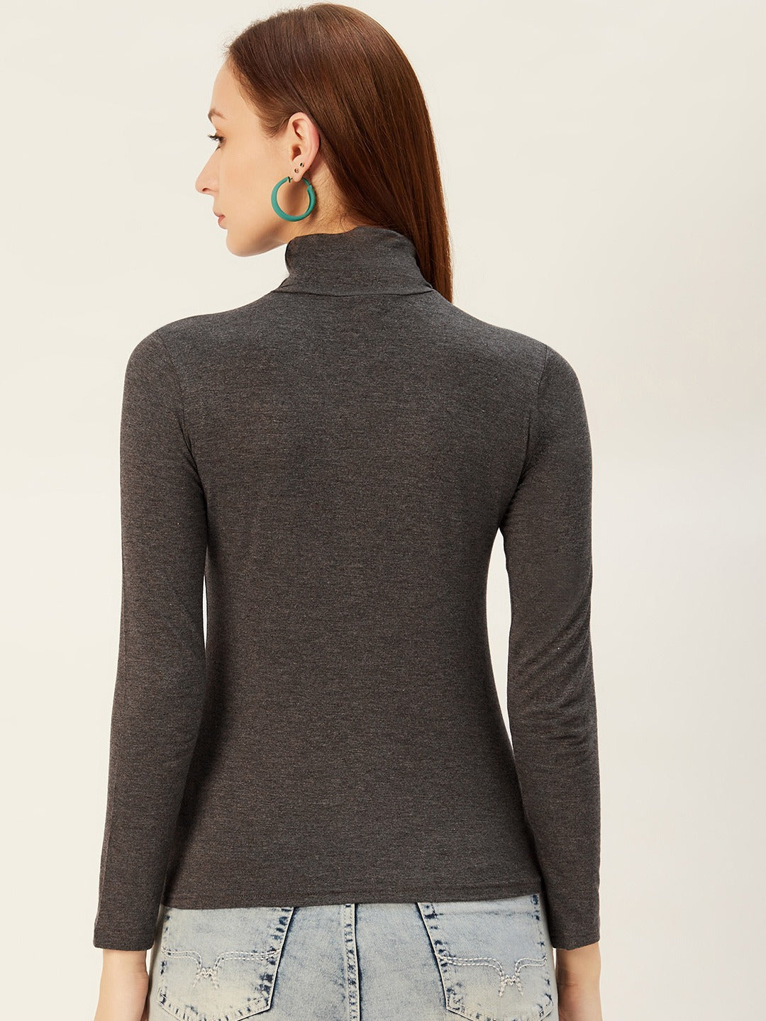 High Neck Strechable Top