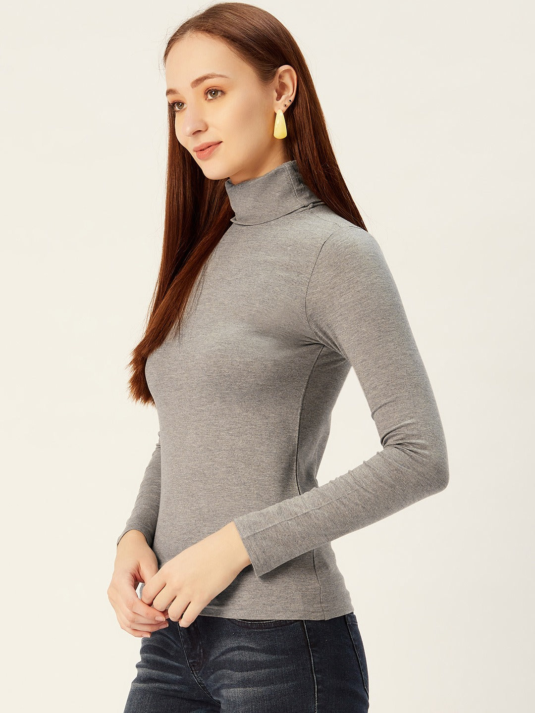 High Neck Strechable Top