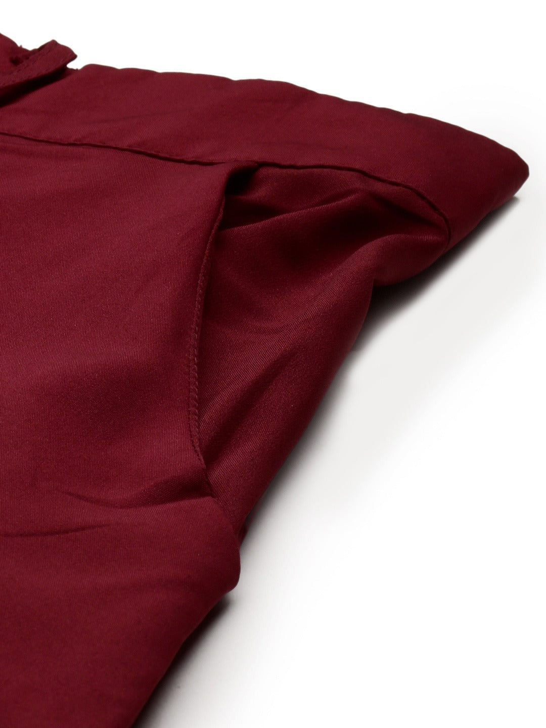 Burgundy Flared Solid Culottes