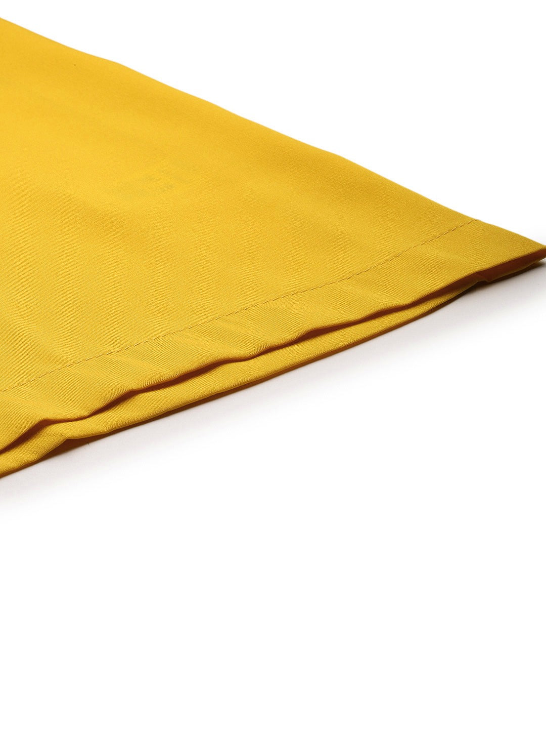 Yellow Flared Solid Culottes