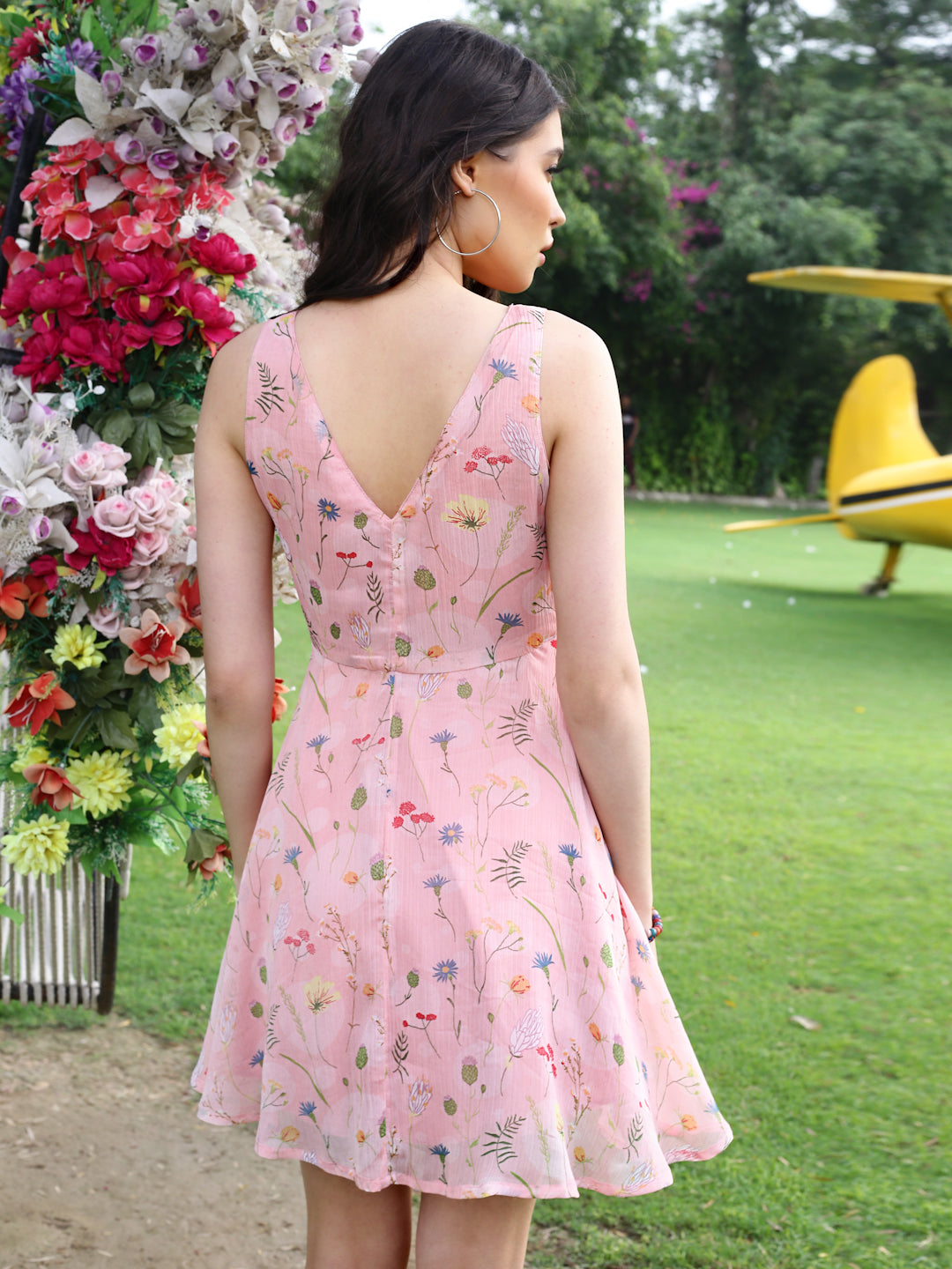 LTCoral Floral Mini Dress