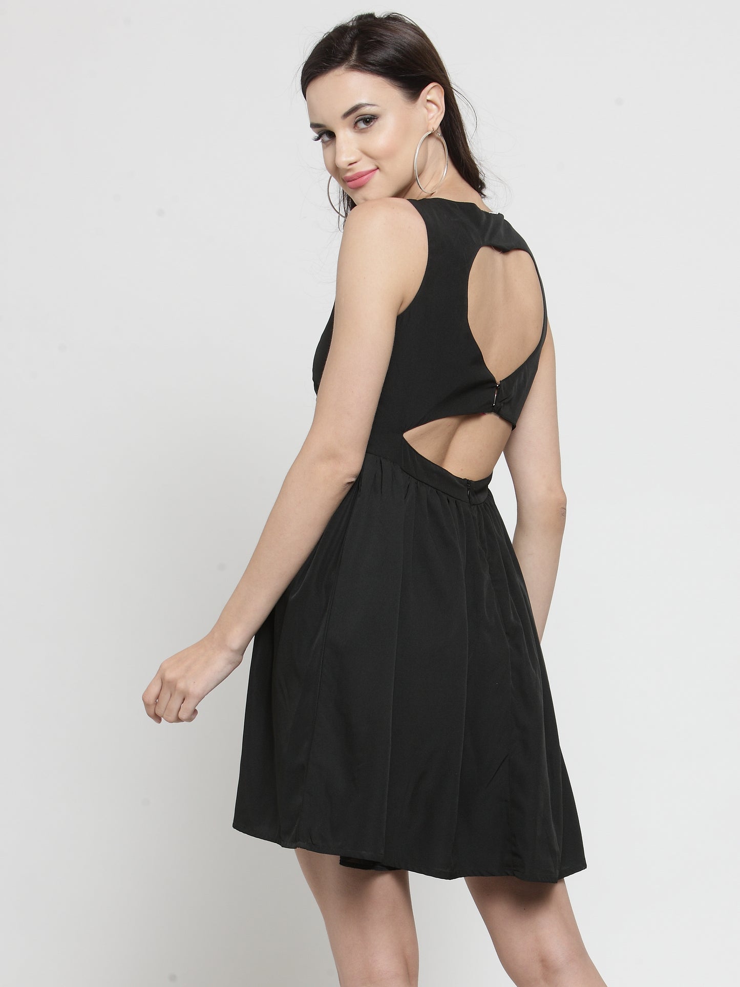 Black heart cut-out dress